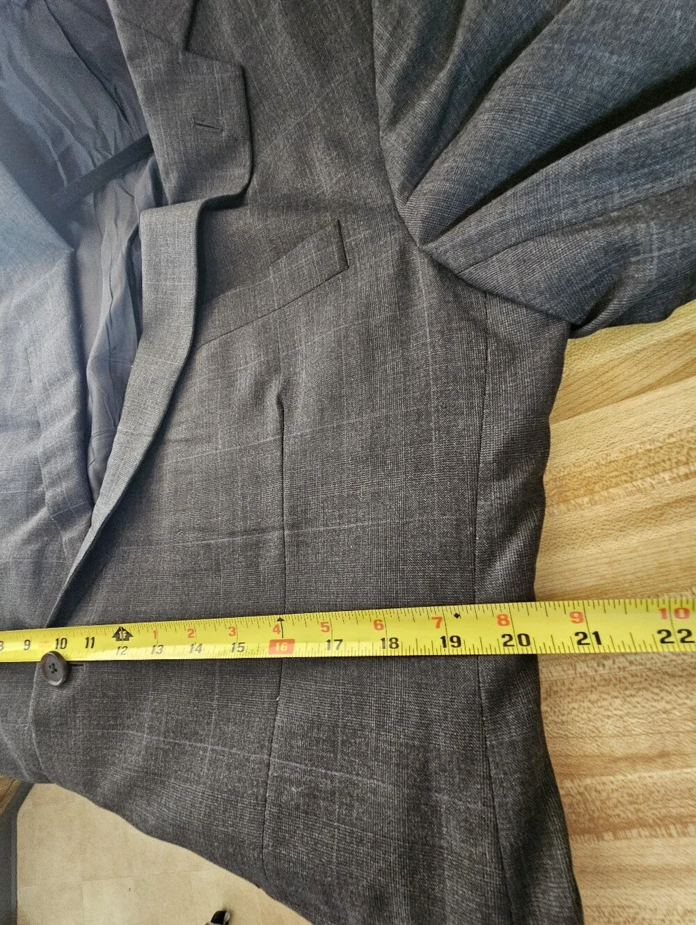 Brooks Brothers Golden Fleece Madison 44L Gray Windowpane Wool Sport Coat
